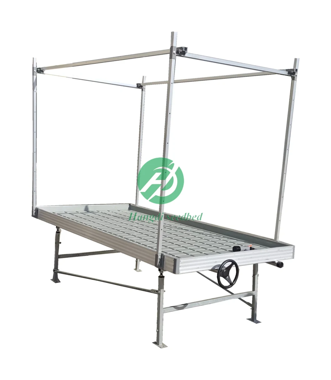 Commercial Rolling Bench Hydroponic Grow Table or Ebb and Flow Table