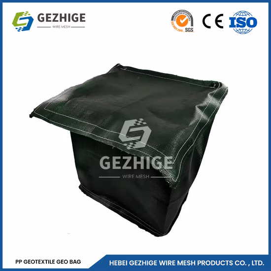 Gezhige 4,0 mm Drahtstärke PVC-beschichtetes 2 mm Gabionennetz, sechseckige Fabrik, China, chemische Beständigkeit, Geotextil-Pflanztasche für Gabionendrähte – verzinkt